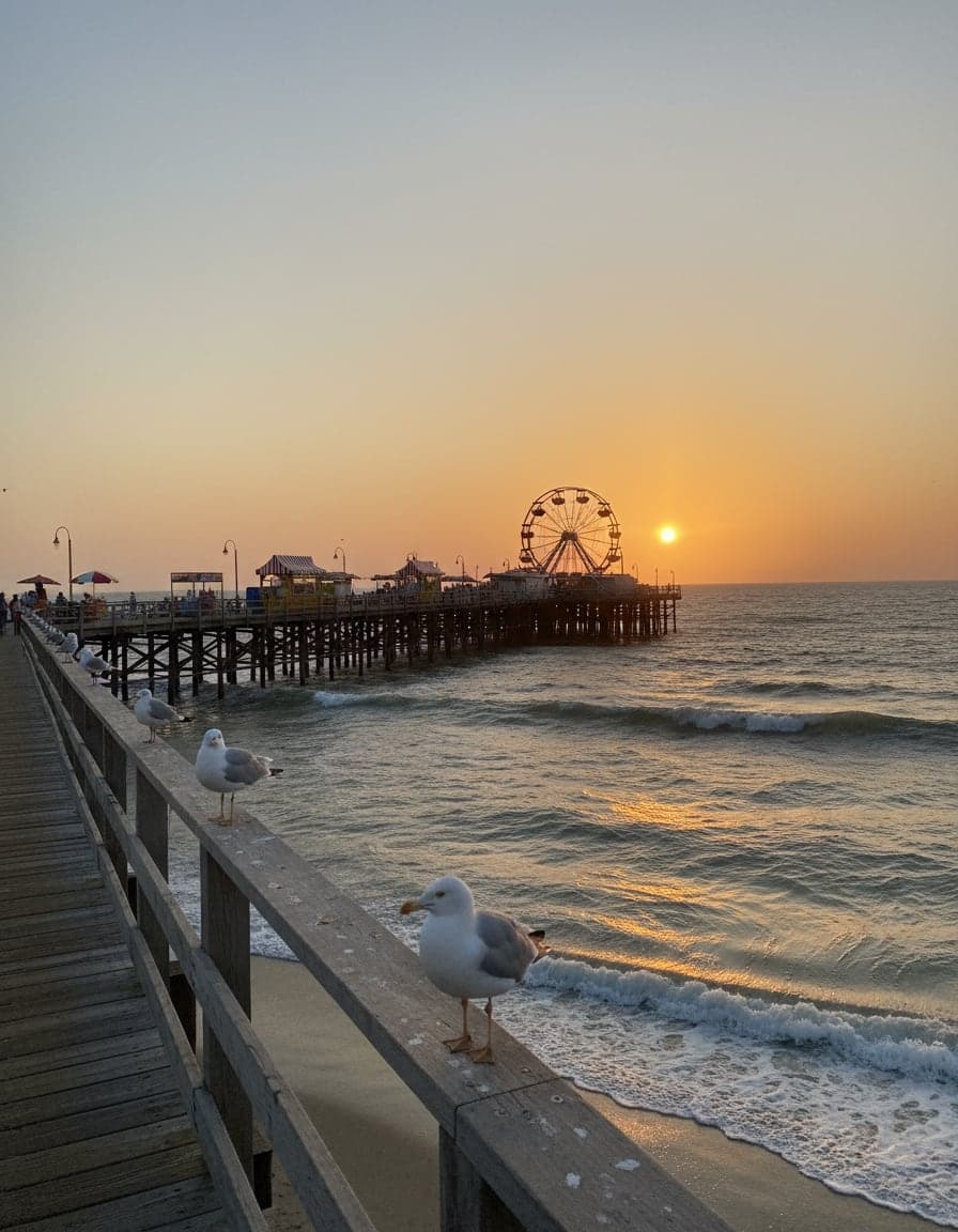The view at Paper Hands Pier & Beach.