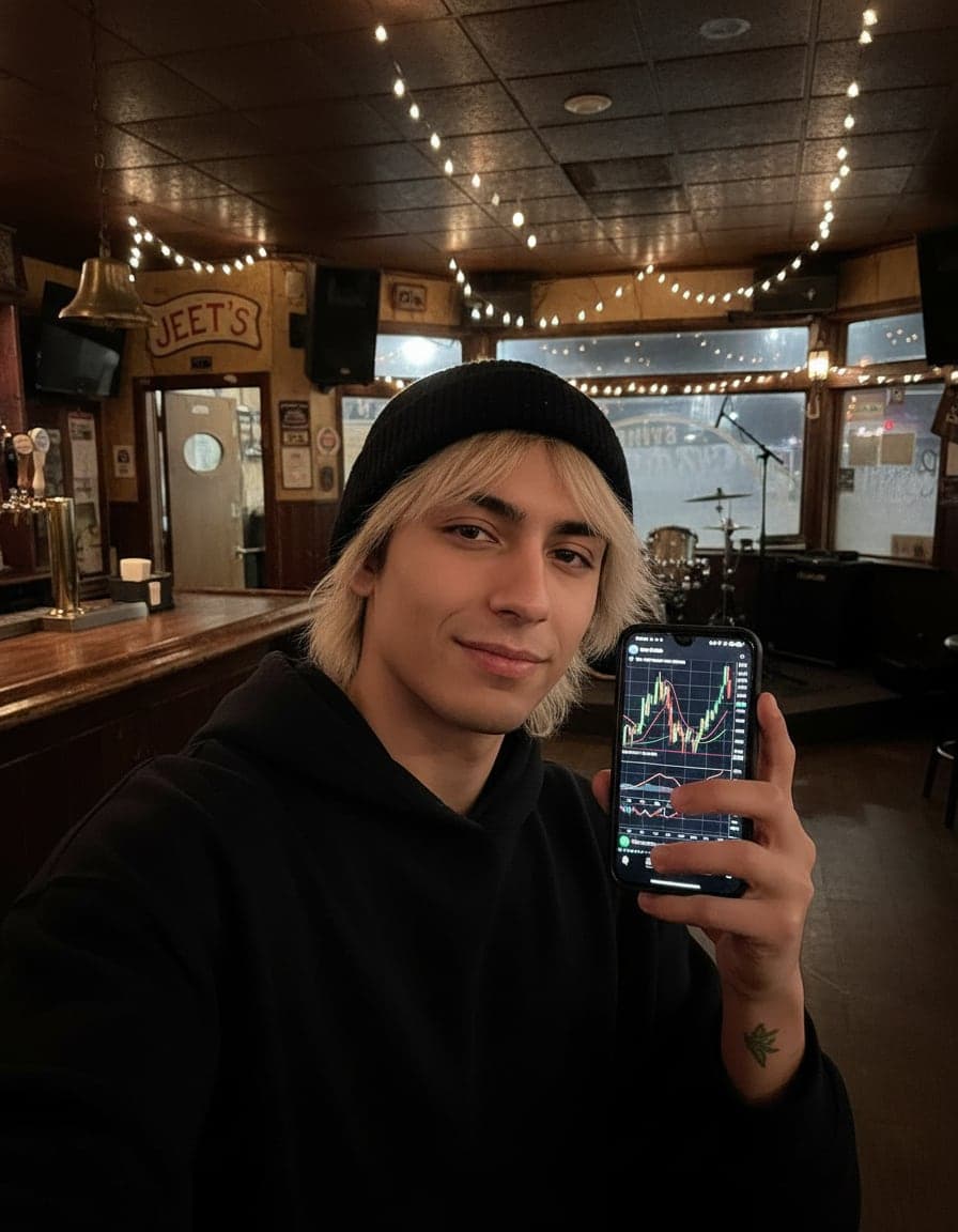 Selfie of Kai Nakamura at Jeet's Bar.