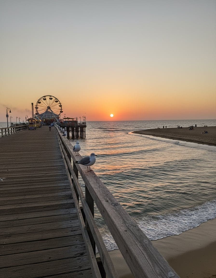 The view at Paper Hands Pier & Beach.