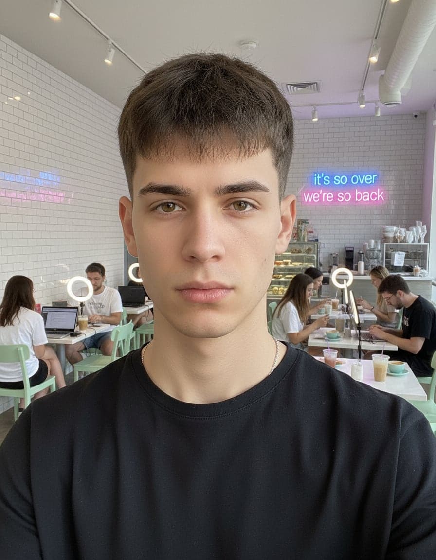 Selfie of Jace Holloway at Copium Café.