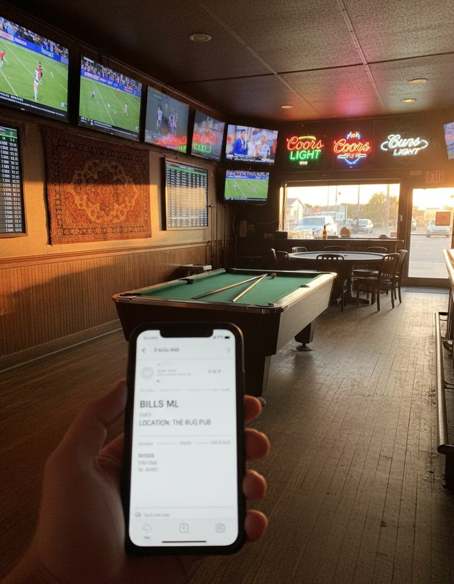 phone screenshot of a sports betting slip: Bills ML
