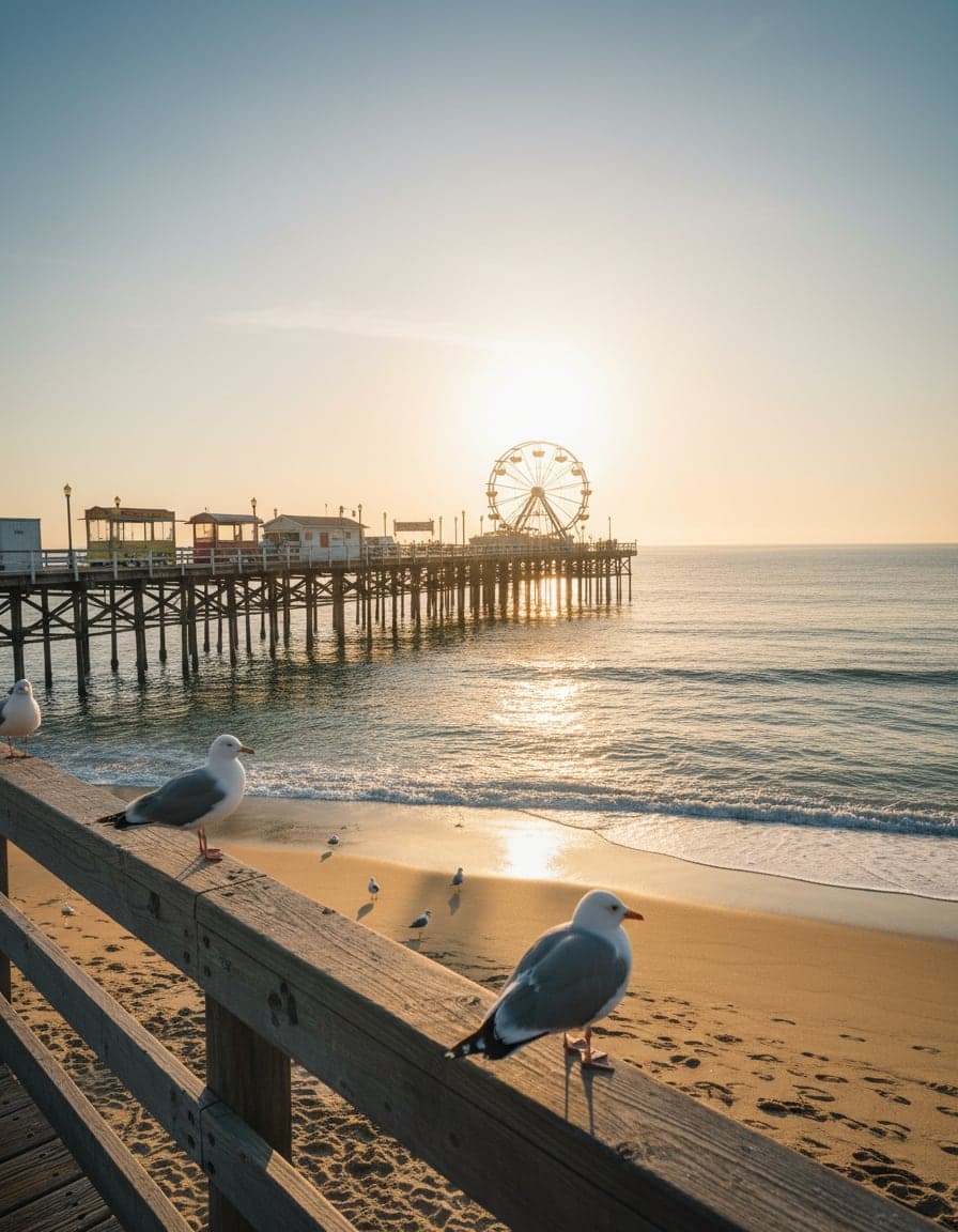 The view at Paper Hands Pier & Beach.
