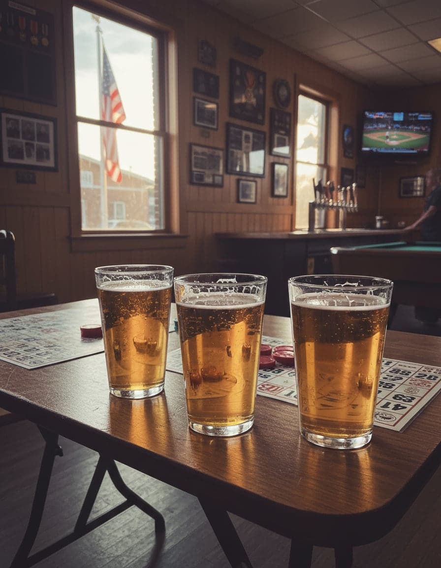 Close-up: Beers at the VFW at VFW Post 1776.