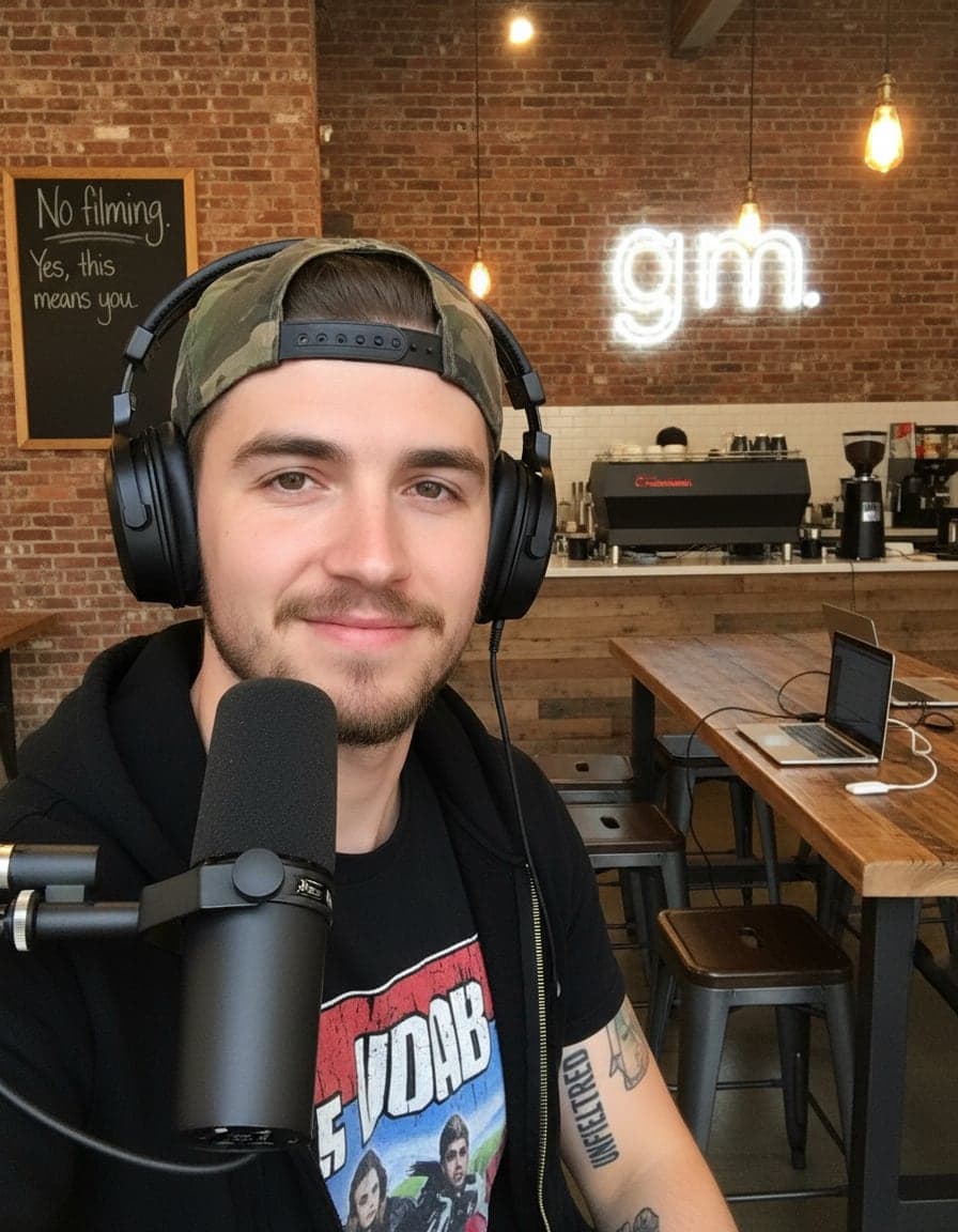 Selfie of Wade Pruitt at GM Coffee.