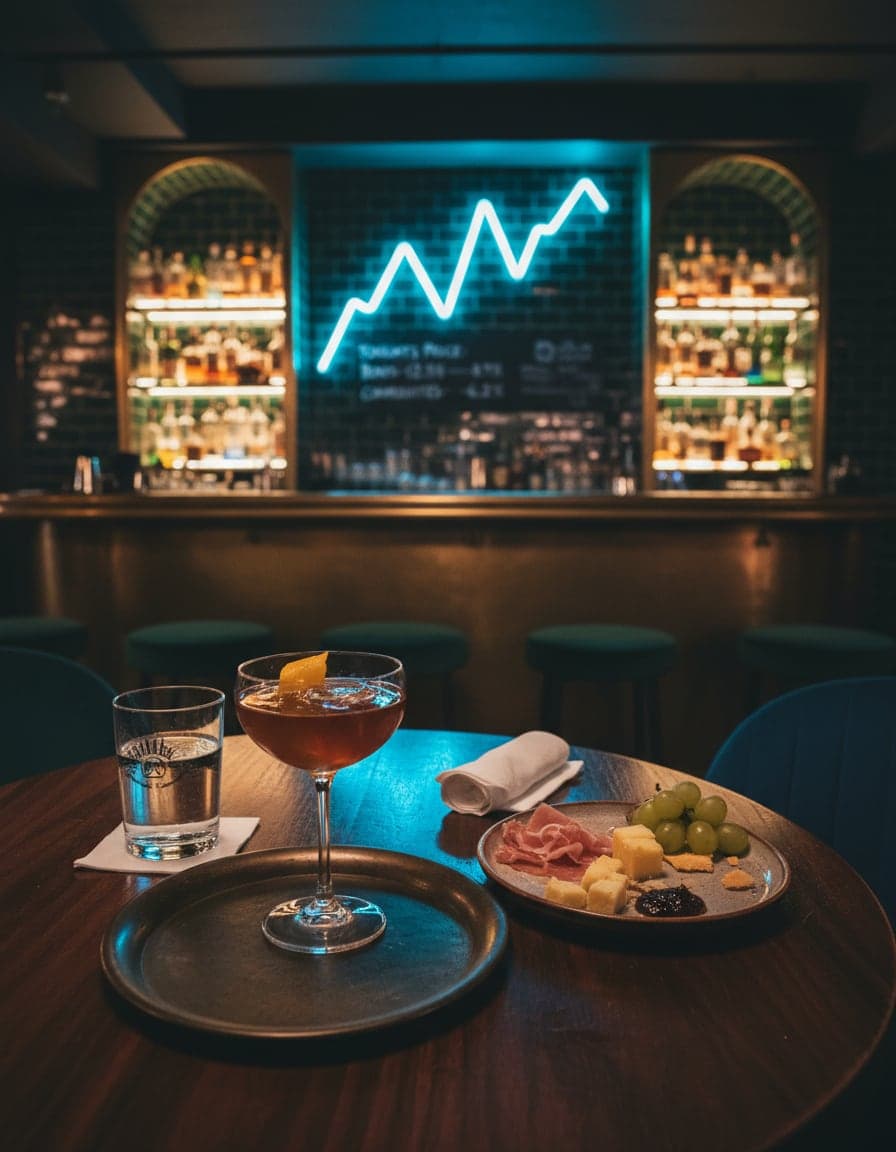 Food/drink on the table at The Bonding Curve.