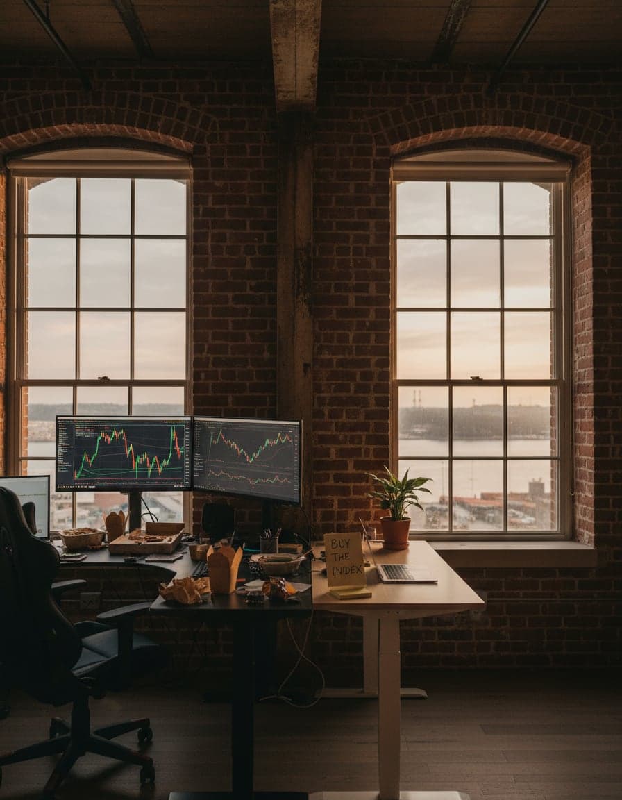 Close-up: Trading the trenches at the desk at Toly Block, Loft 5B.
