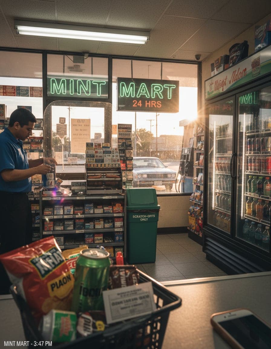Close-up: Shopping at Mint Mart at Mint Mart.
