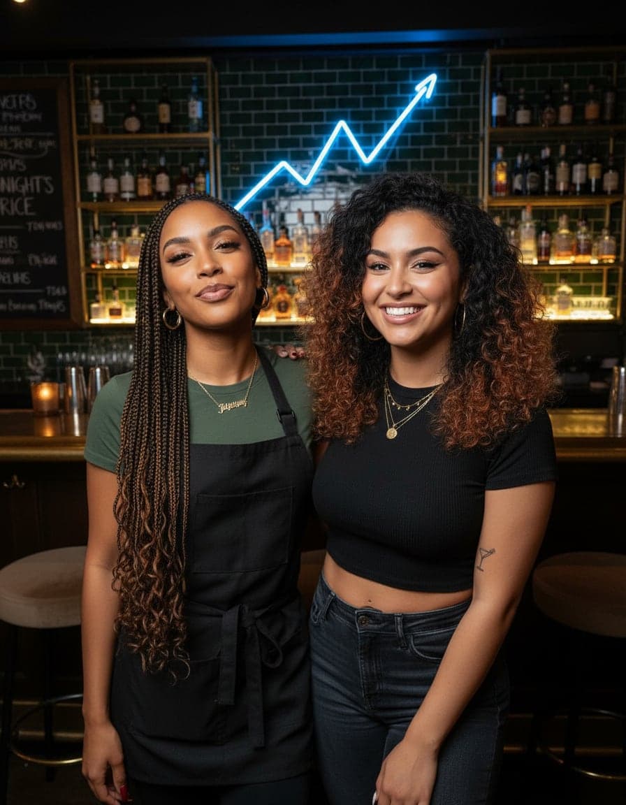Jasmine Brooks with Dani Reyes at The Bonding Curve.