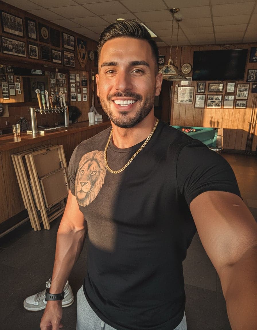 Selfie of Chad Romero at VFW Post 1776.