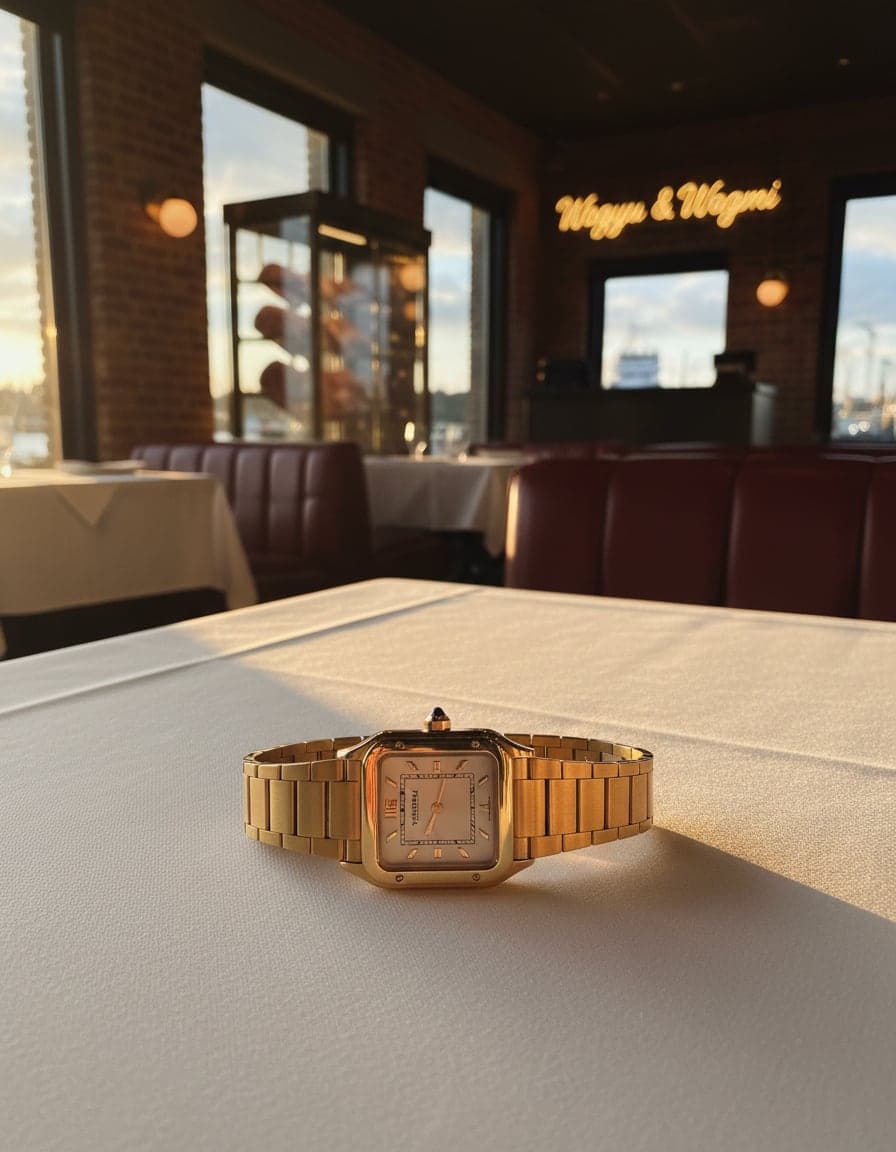 Close-up: Cartier Panthère watch.
