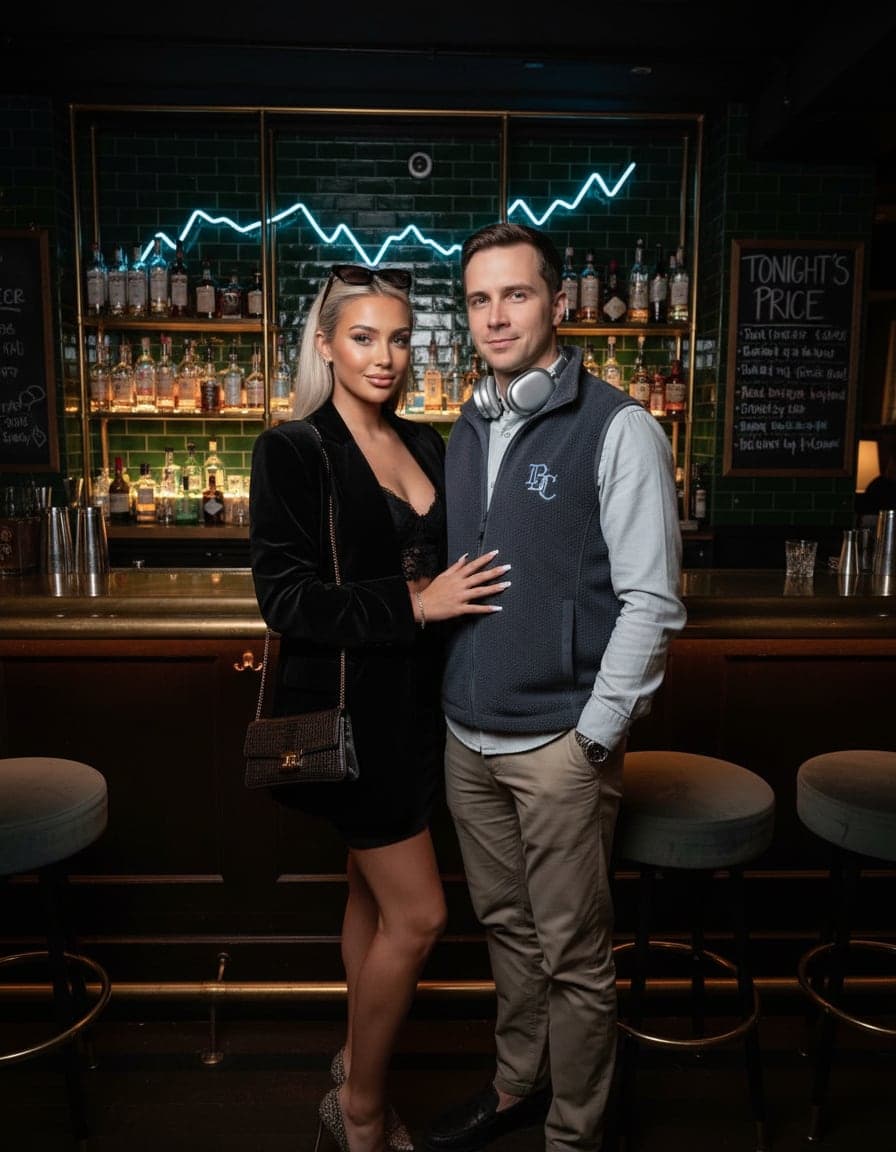 Victor Lang with Lexi Monroe at The Bonding Curve.