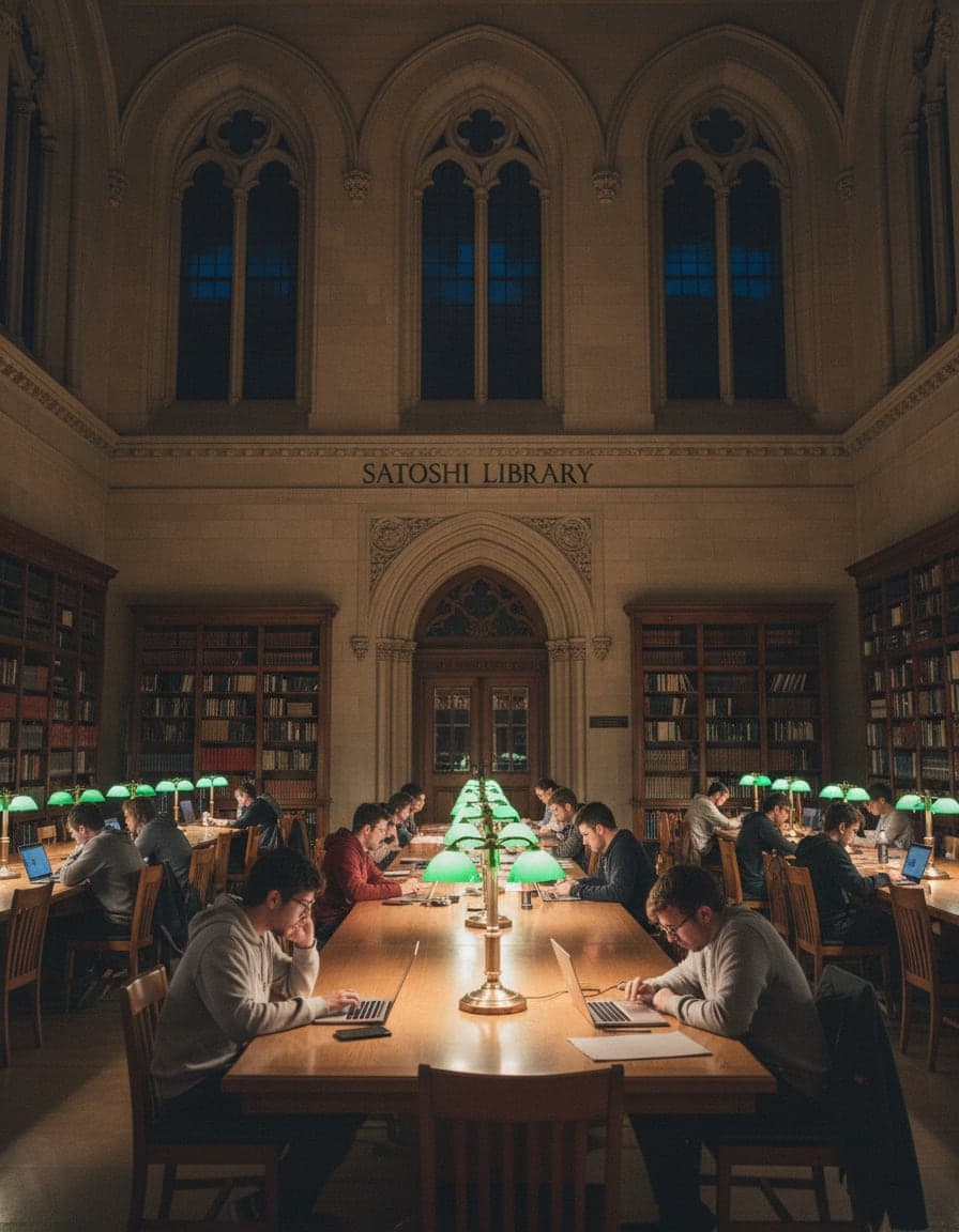 The view at Satoshi Library.